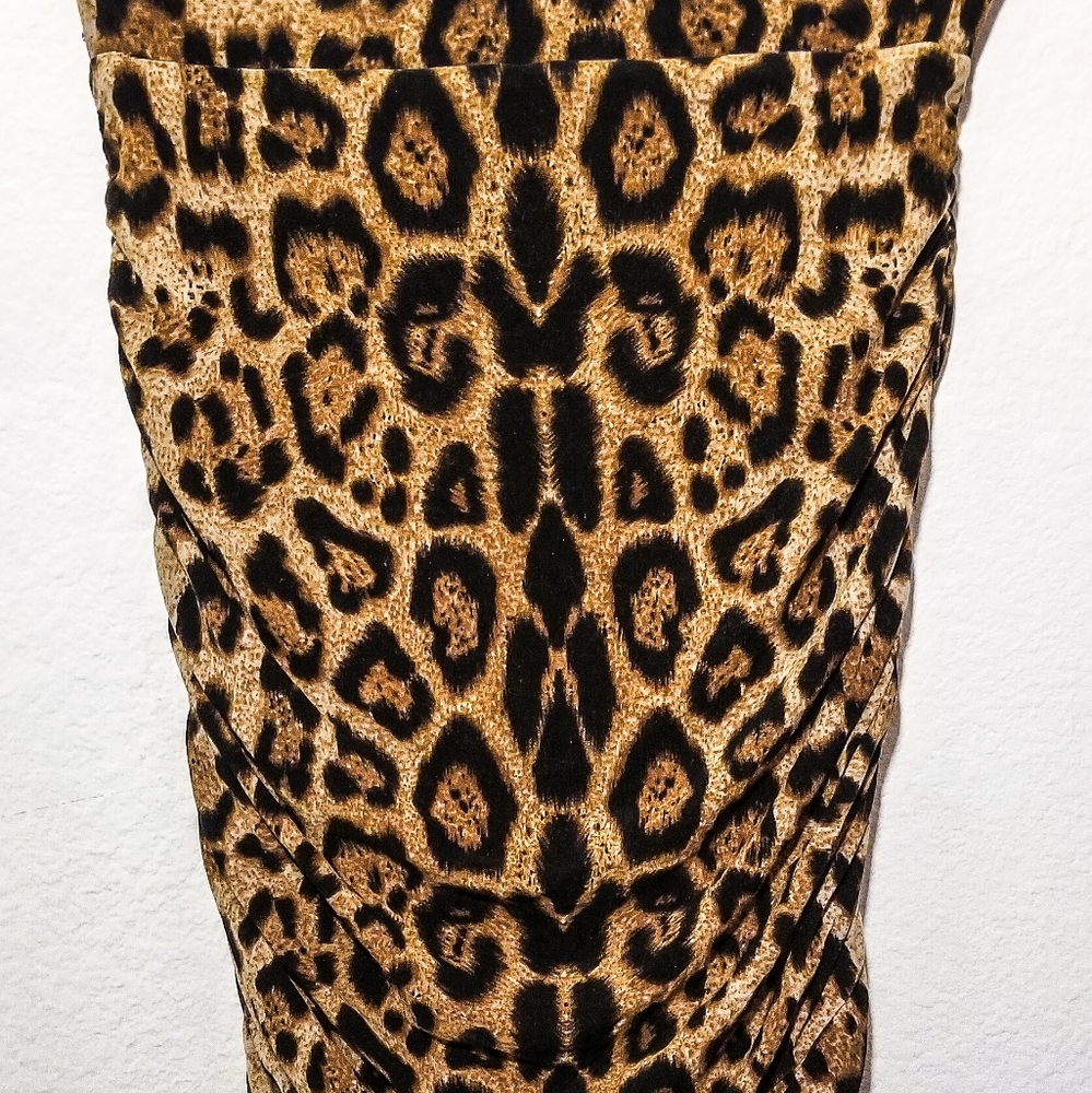 Leopard Print Midi Skirt